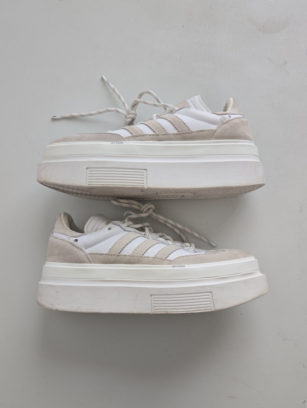 Adidas X Ivy Park Super Sleek 72 Platform Sneaker Off White/White Women’s 7